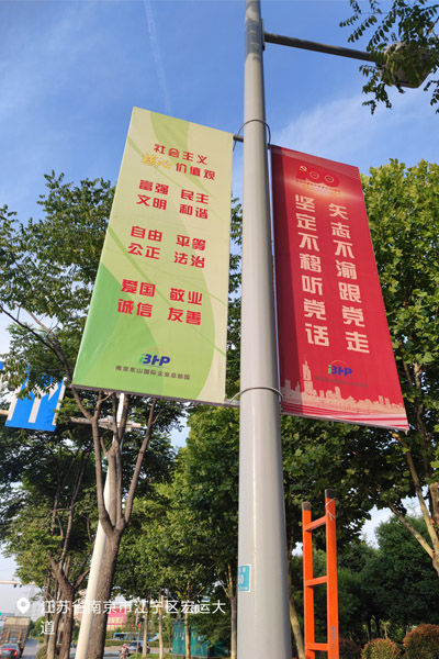 东山道旗 建党100周年道旗 路政道旗 道旗安装